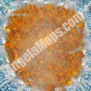 Magma battle map for D&D