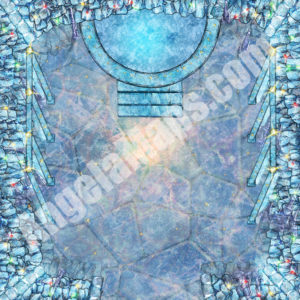 Ice throne with cracked floor battle map
