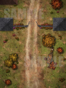 Simple city gate battlemap for D&D
