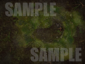 Swamp battle map for D&D