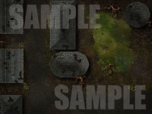 Minauros swampy battle map for D&D