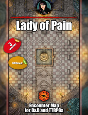 Lady of Pain (Sigil) battle map pack - Foundry VTT support.  JPG/WEBM