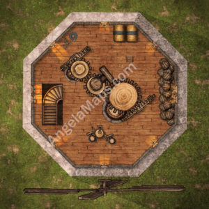 D&D Mill battle map encounter - 3 stories tall