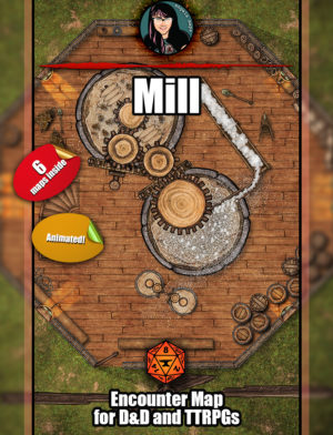 Mill battle map pack with Foundry VTT support