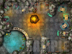 Temple of the beauty goddess battle map D&D