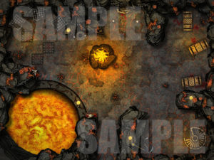 Hell temple battle map D&D