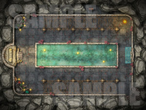 Temple of the beauty goddess battle map D&D
