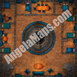 The Yawning portal (third of three floors) battle map in D&D Waterdeep