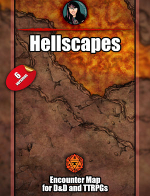 Hellscapes battle map pack - Foundry VTT support.  JPG/WEBM