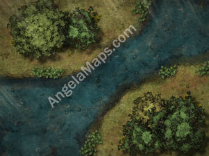 Animated river battle map for D&D