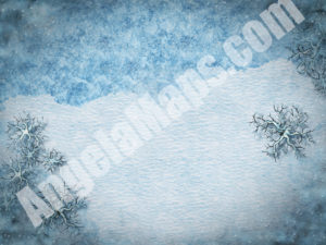 Snowy field battle map for D&D