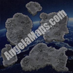 Asteroid Field battle map for D&D and other TTRPGs
