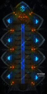 Cathedral of the Fallen Angel battle map for D&D