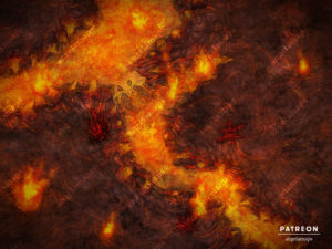 Hellscape D&D battle map