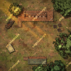Guillotine, gallows and stockades executioner battle map pack for TTRPGs