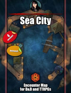 Sea City - Foundry VTT support - Animated  JPG/MP4/WEBM