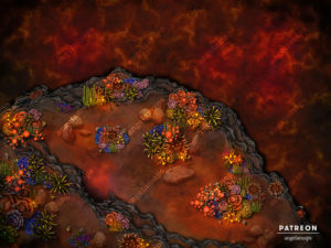 Under the (red) sea animated battle map for D&D