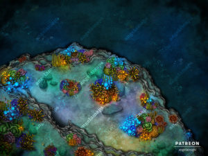 Under the sea animated battle map for D&D