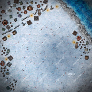 Huge 80 x 80 giant frozen battlefield in winter battlemap