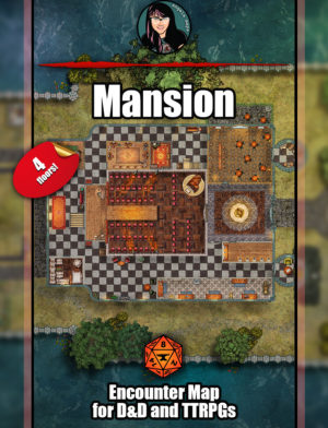 Mansion Battle Map Foundry VTT support - JPG