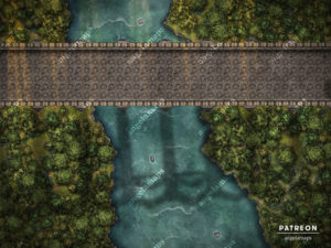 Aqueduct battle map for D&D, pathfinder, and other TTRPGs