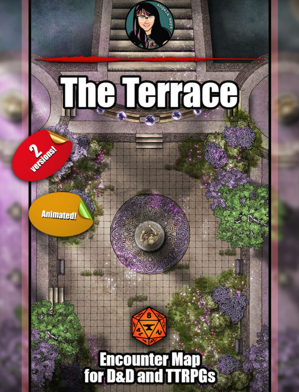The Terrace battle map with Foundry VTT support - Animated  JPG/WEBM