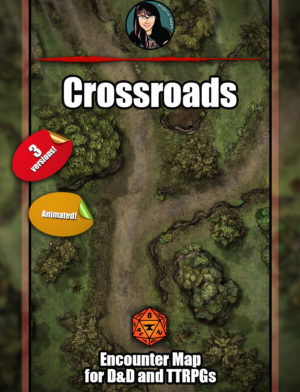 Crossroads battle map with Foundry VTT support - Animated  JPG/WEBM