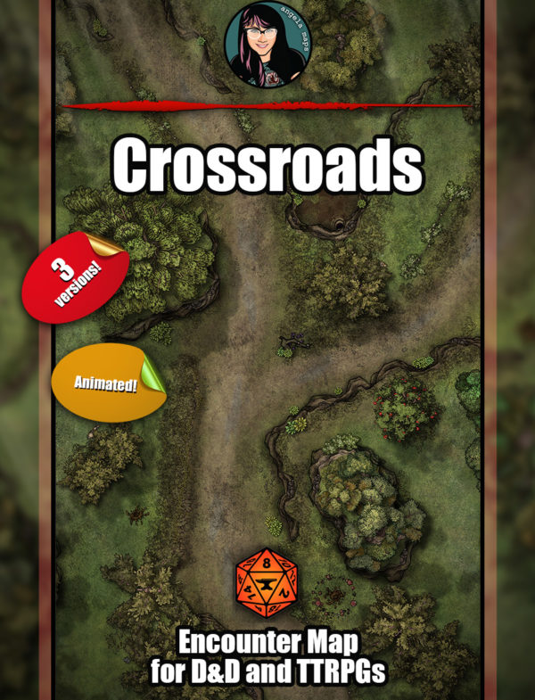 Crossroads battle map with Foundry VTT support - Animated  JPG/WEBM