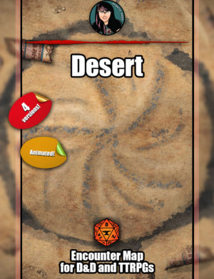 Desert battle map with Foundry VTT support - Animated  JPG/WEBM