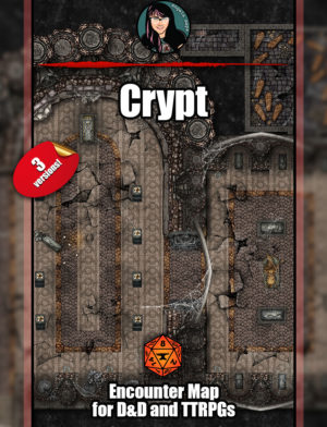 Crypt battle map with Foundry VTT support - JPG