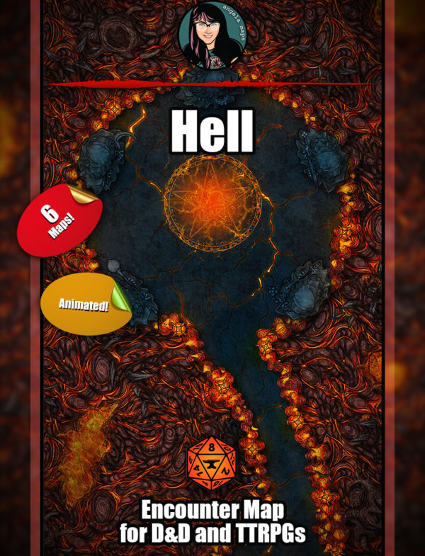 Hell battle map with Foundry VTT support - Animated  JPG/WEBM