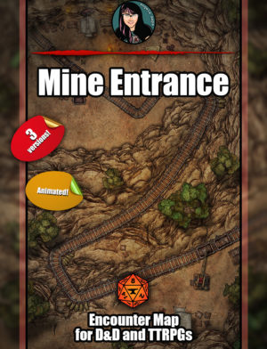 Mine Entrance battle map with Foundry VTT support - Animated  JPG/WEBM