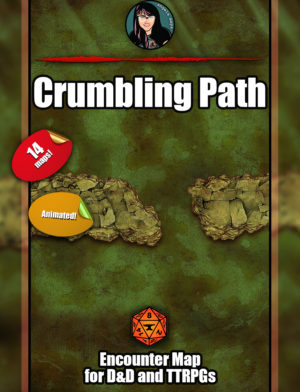 Crumbling Path battle map with Foundry VTT support - Animated  JPG/WEBM