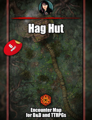 Hag Hut battle map with Foundry VTT support - JPG
