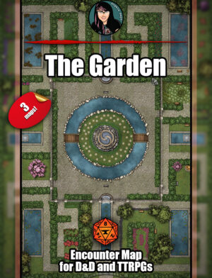 The Garden - beautiful garden maze battle map with Foundry VTT support