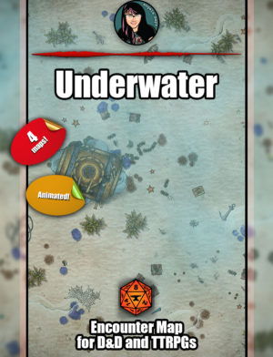 Underwater animated battle map with Foundry VTT support