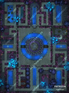 Beautiful garden maze battle map (fey version) by Angela Maps