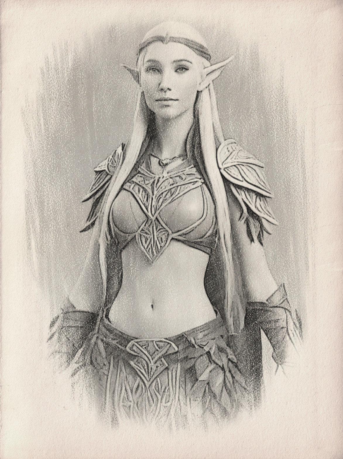 Minella the elven princess NPC for TTRPGs