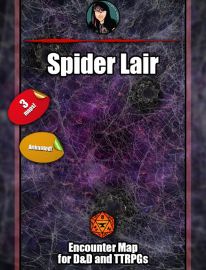 Spider Lair animated battle map with Foundry VTT support