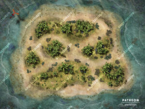 Beautiful Island - TTRPG battle map
