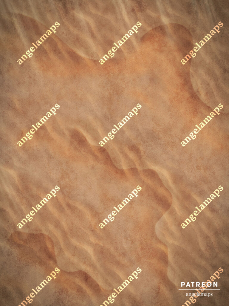Desert sand dunes battle map for TTRPGs