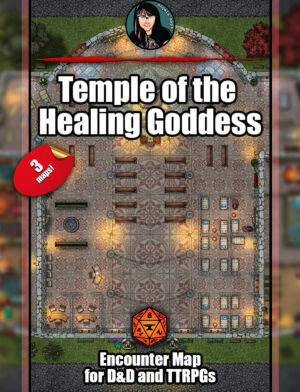Temple of the Healing Goddess- battle map pack with Foundry VTT