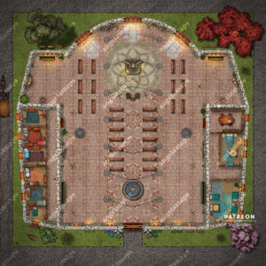 Temple of the healing goddess battle map church and hospital