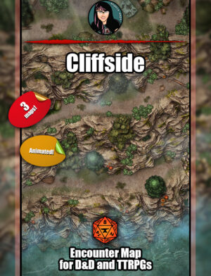 Cliffside - animated battle map pack with Foundry VTT
