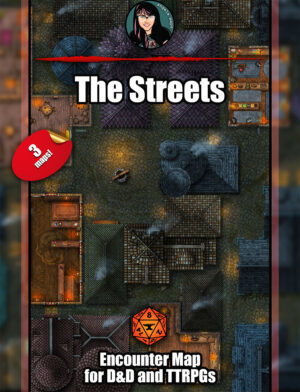 The Streets - 3 variants battle map pack with Foundry VTT