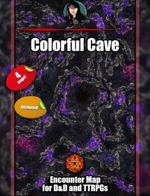 Colorful Cave - animated battle map pack with Foundry VTT
