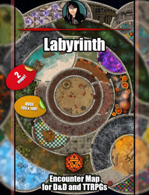 Labyrinth - cosmic planar battle map pack with Foundry VTT