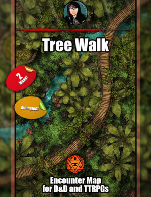 Jungle Tree Walk- animated battle map pack with Foundry VTT