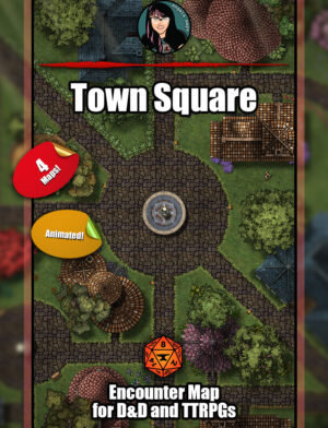 Town Square - animated battle map pack with Foundry VTT