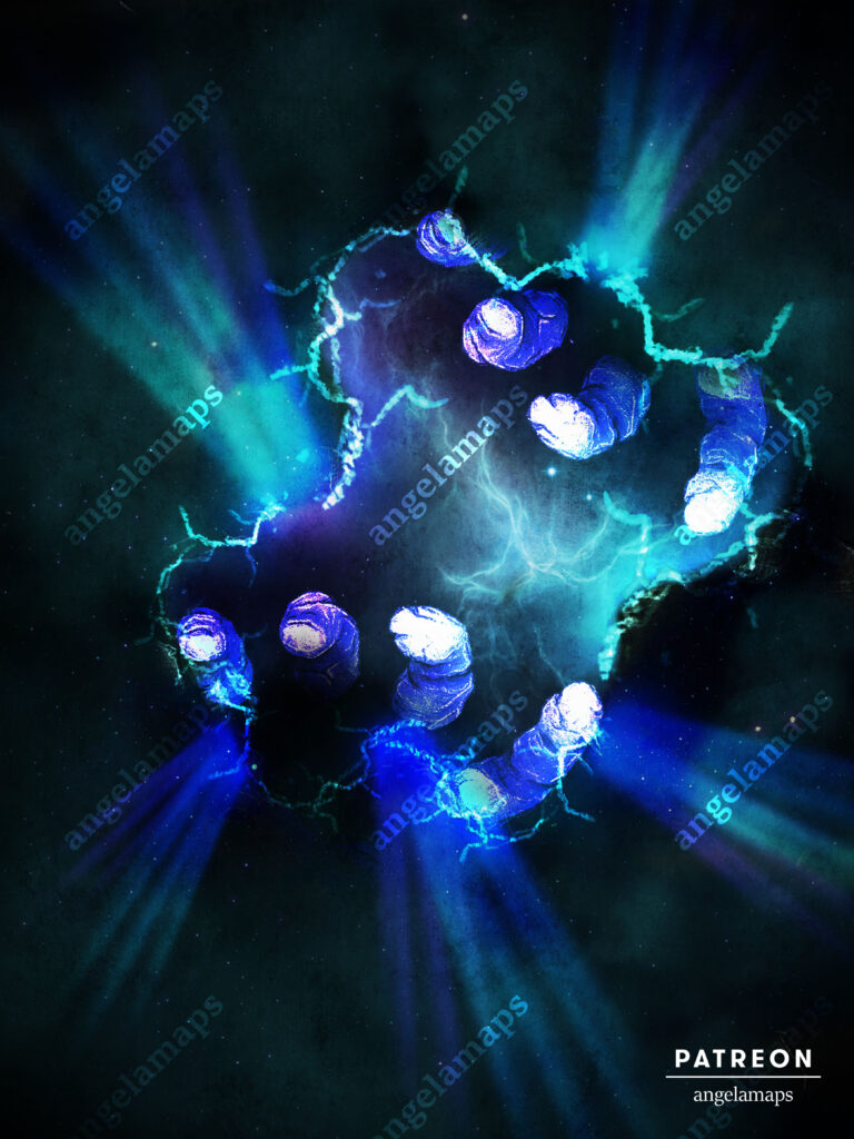 Hand of God (Space) animated battle map pack for FVTT